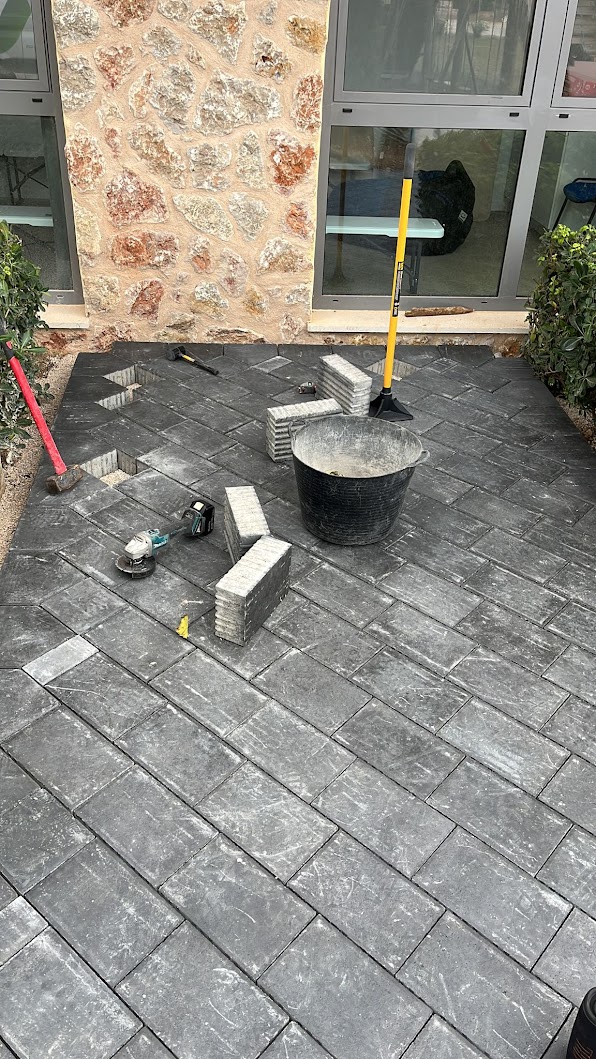 Sellado de instalación de adoquines